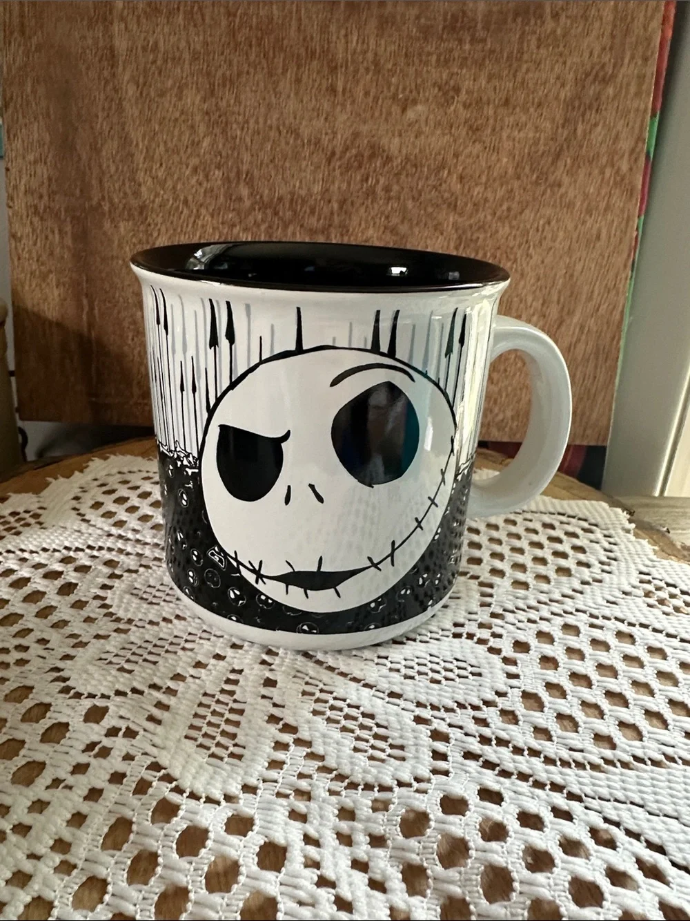 Disney Jack Skellington Black and White Ceramic Mug